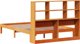 vidaXL Κρεβάτι με ράφι, χωρίς στρώμα, 135x190 εκ., πεύκο