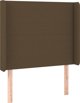 vidaXL Ζαγλότερος uszak 103x16x118/128 cm, ύφασμα, σκούρο καφέ