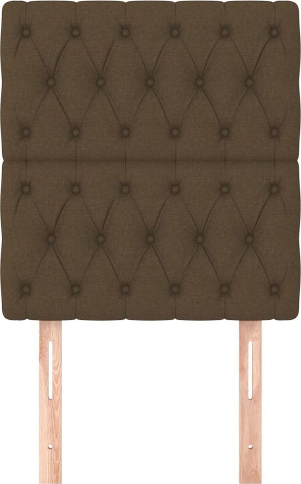 vidaXL Ζελατίνες για κρεβάτι, 2 τεμ., σκούρο καφέ, 80x7x78/88 εκ, ύφασμα
