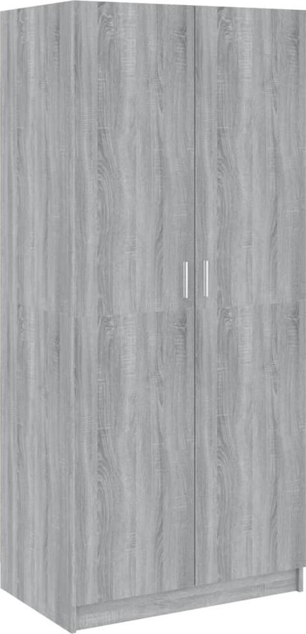 vidaXL Ντουλάπα, γκρι δρυς Σονομά, 80x52x180 cm, υλικό ξύλου