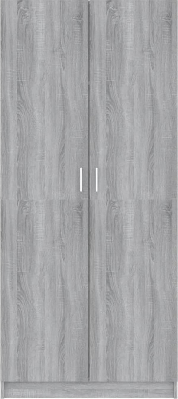 vidaXL Ντουλάπα, γκρι δρυς Σονομά, 80x52x180 cm, υλικό ξύλου