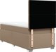 vidaXL Lozko kontynentalne z materacem, cappuccino, ekoskora 80x200 cm