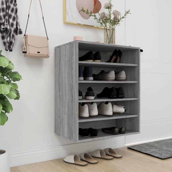 vidaXL Ντουλάπι παπουτσιών Sonoma γκρι δρυς 60x35x70 cm