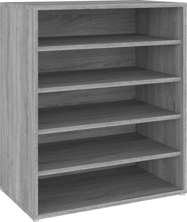 vidaXL Ντουλάπι παπουτσιών Sonoma γκρι δρυς 60x35x70 cm
