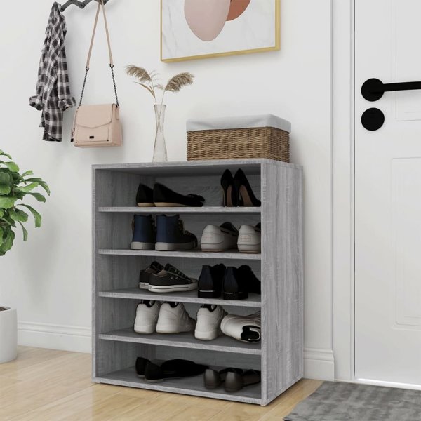 vidaXL Ντουλάπι παπουτσιών Sonoma γκρι δρυς 60x35x70 cm