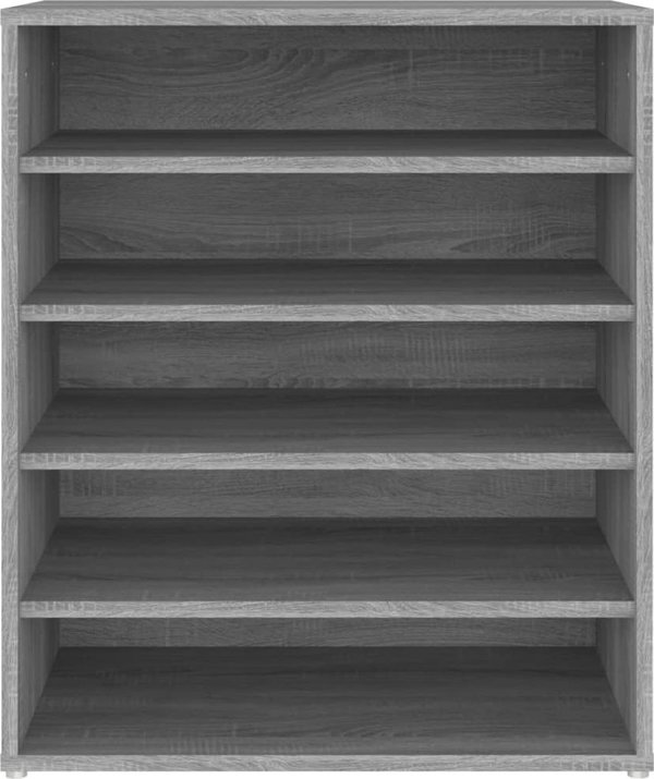 vidaXL Ντουλάπι παπουτσιών Sonoma γκρι δρυς 60x35x70 cm