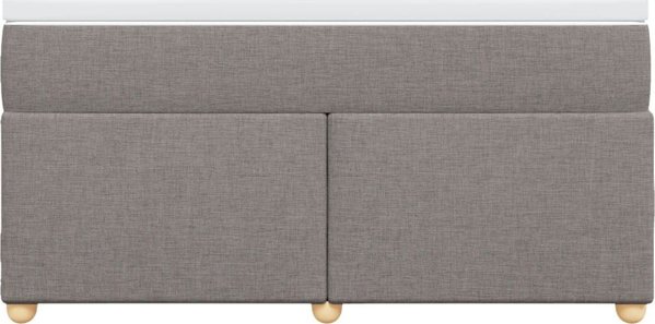 vidaXL Lozko kontynentalne z materacem taupe 160x200 cm