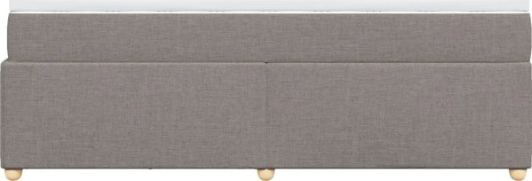 vidaXL Lozko kontynentalne z materacem taupe 160x200 cm
