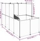 vidaXL κλουβί για μικρά ζώα, μαύρο, 142x74x93 εκ., PP και ατσάλι