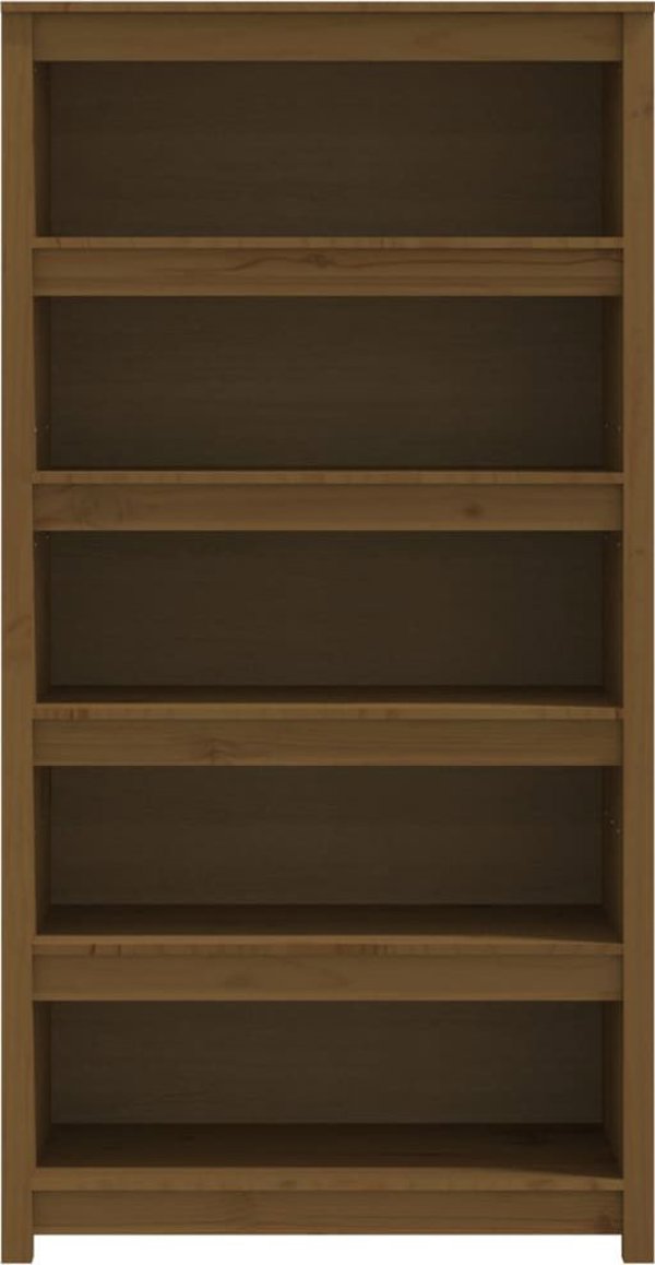 vidaXL Ράφι βιβλιοθήκης, μελί καφέ, 80x35x154 cm, ξύλο πεύκου