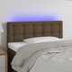 vidaXL Κεφαλάρι κρεβατιού με LED, σκούρο καφέ, 100x5x78/88 cm, ύφασμα