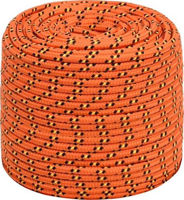 vidaXL Σχοινί ιστιοπλοΐας πορτοκαλί, 8 mm, 25 m, πολυπροπυλένιο