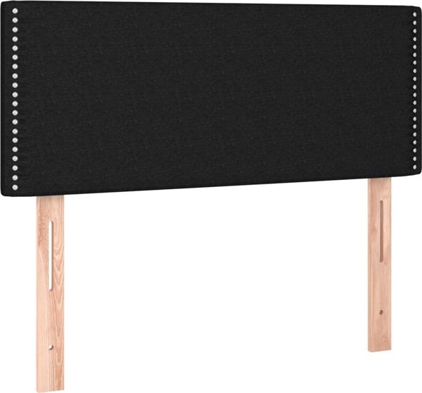 vidaXL Κοντινεντάλ κρεβάτι με στρώμα, μαύρο, 120x200 εκ, ύφασμα