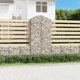 vidaXL Τεθλασμένο Γκαμπιόν Καλάθι 100x50x200/220 εκ., γαλβανισμένο σίδερο