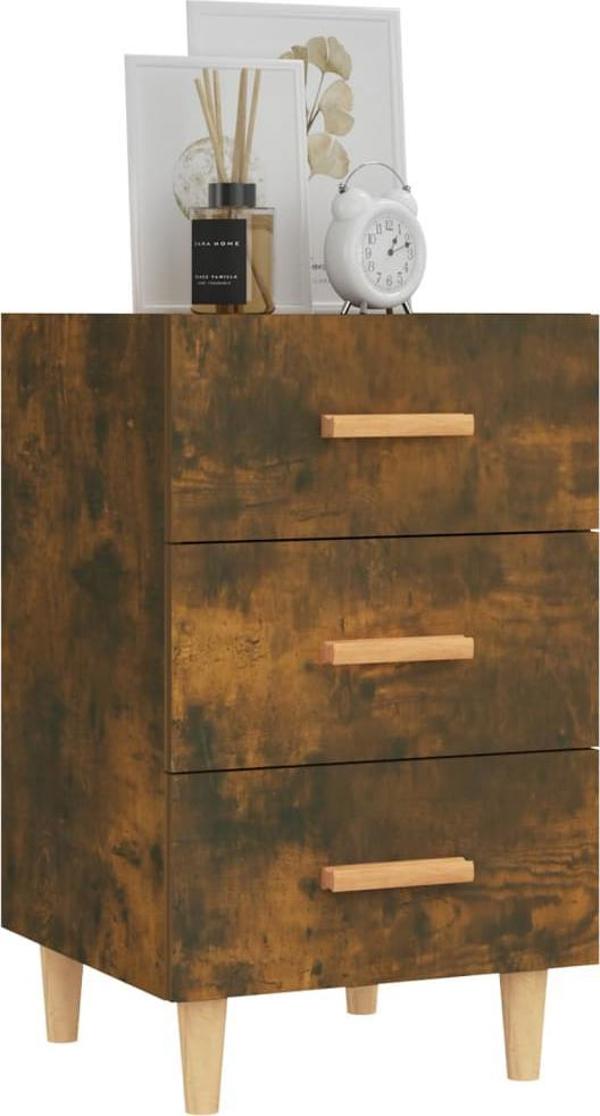 vidaXL Κομοδίνο καπνιστής δρυς 40x40x66 cm