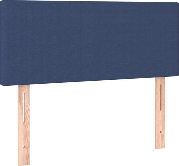 vidaXL Κρεβάτι kontynentalne με στρώμα, μπλε, 120x200 cm, ύφασμα