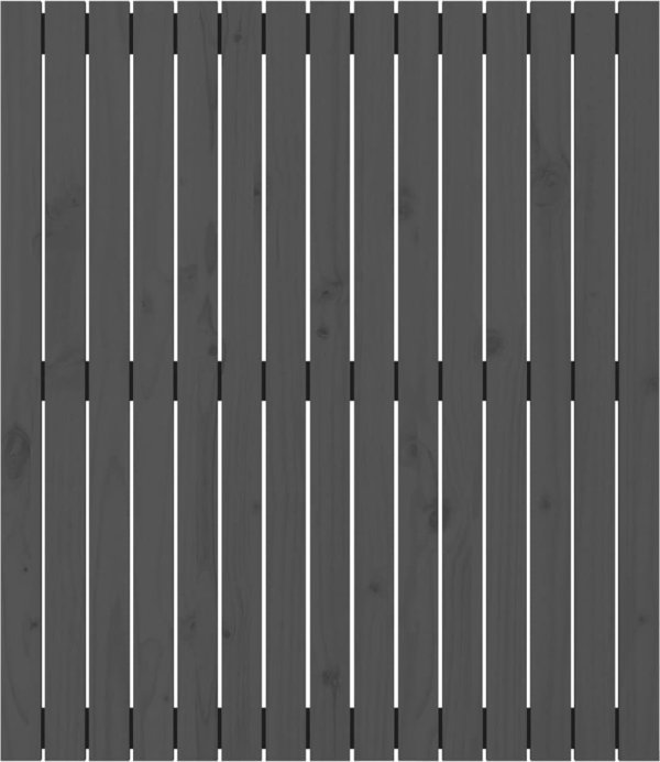 vidaXL Κεφαλάρι κρεβατιού, γκρι, 95,5x3x110 εκ, μασίφ ξύλο πεύκου