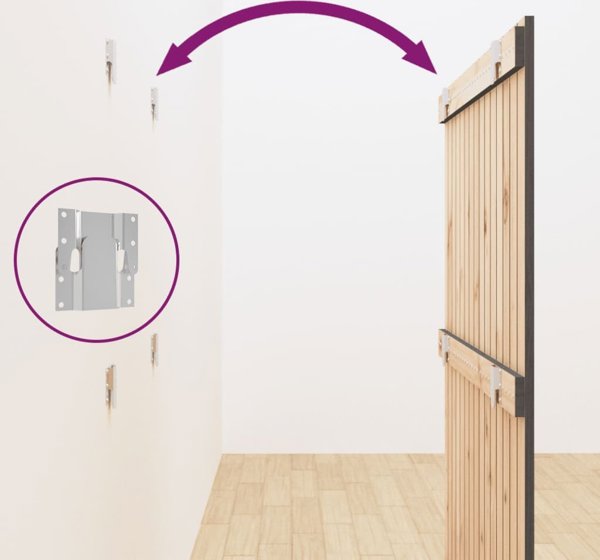 vidaXL Κεφαλάρι κρεβατιού, γκρι, 95,5x3x110 εκ, μασίφ ξύλο πεύκου