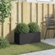 vidaXL Donica, czarna, 62x30x29 cm, stal