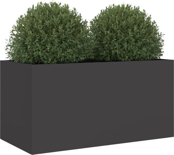 vidaXL Donica, czarna, 62x30x29 cm, stal