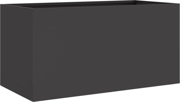 vidaXL Donica, czarna, 62x30x29 cm, stal