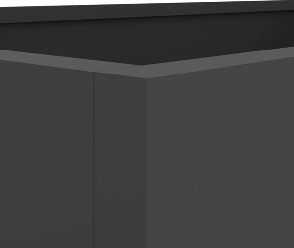 vidaXL Donica, czarna, 62x30x29 cm, stal