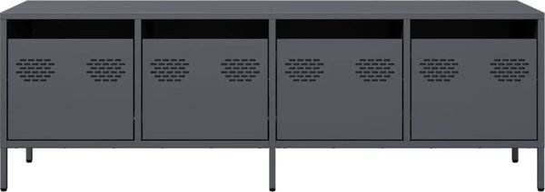 vidaXL Szafka RTV, antracyt, 135x39x43,5 cm, stal walcowana na zimno