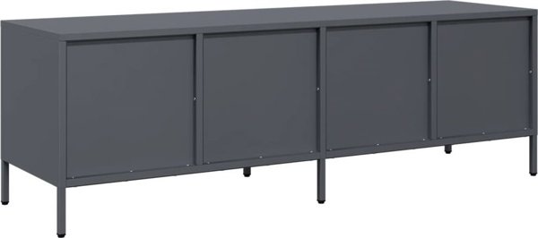 vidaXL Szafka RTV, antracyt, 135x39x43,5 cm, stal walcowana na zimno