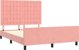 vidaXL Rama κρεβατιού με κεφαλάρι, ροζ, 140x200 cm, βελούδινη