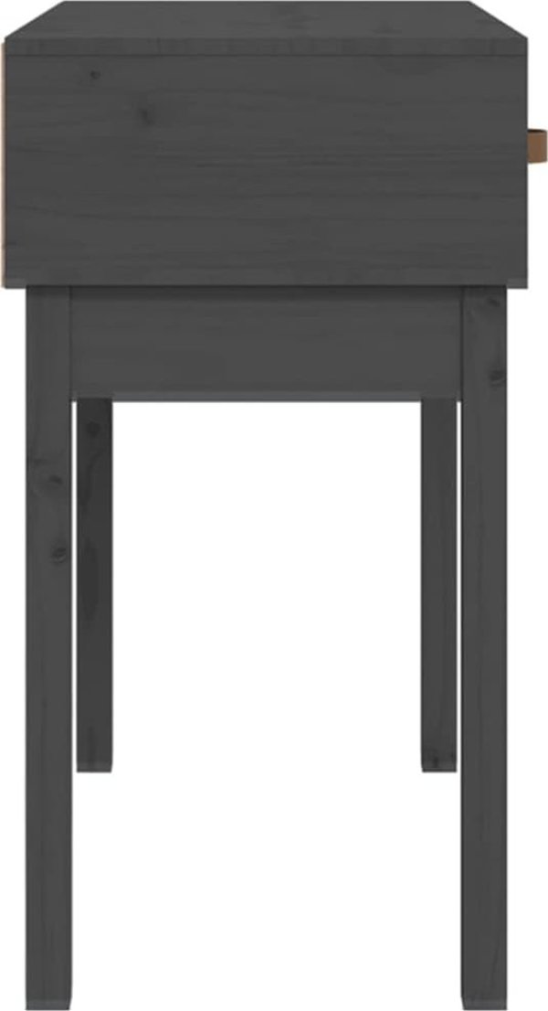vidaXL vidaXL Stolik konsolowy, szary, 76,5x40x75 cm, lite drewno sosnowe