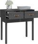 vidaXL vidaXL Stolik konsolowy, szary, 76,5x40x75 cm, lite drewno sosnowe