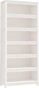 vidaXL Ράφι για βιβλία, λευκό, 80x35x183 cm, από μασίφ πεύκο
