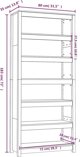 vidaXL Ράφι για βιβλία, λευκό, 80x35x183 cm, από μασίφ πεύκο