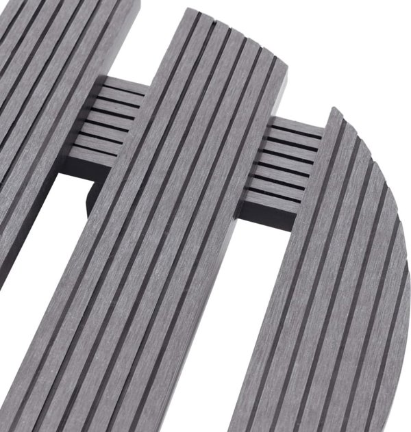 vidaXL Βάσεις με ροδάκια για γλάστρες 4 τεμ., γκρι 30x7,5 cm WPC