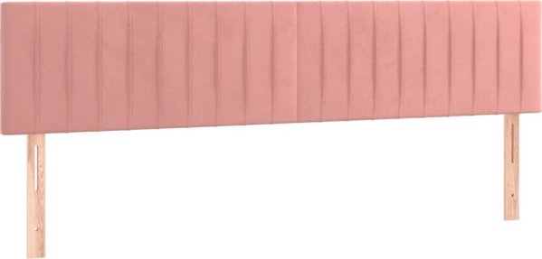 vidaXL Λουτζκο κοντίνενταλε με στρώμα, ροζ, 180x200 cm, βελούδο