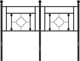 vidaXL Metalowe wezglowie, czarne, 120 cm