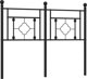 vidaXL Metalowe wezglowie, czarne, 120 cm