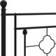 vidaXL Metalowe wezglowie, czarne, 120 cm