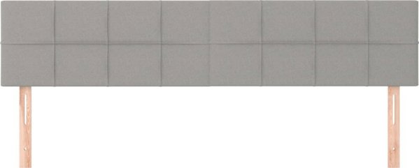 vidaXL Zaglowki do lozka, 2 tem., jasnogrizo, 100x5x78/88 cm, tkanina