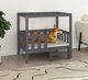 vidaXL vidaXL Legowisko dla psa, szare,95,5 x 73,5 x 90cm,lite drewno sosnowe