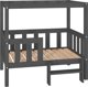 vidaXL vidaXL Legowisko dla psa, szare,95,5 x 73,5 x 90cm,lite drewno sosnowe
