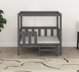 vidaXL vidaXL Legowisko dla psa, szare,95,5 x 73,5 x 90cm,lite drewno sosnowe