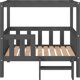 vidaXL vidaXL Legowisko dla psa, szare,95,5 x 73,5 x 90cm,lite drewno sosnowe
