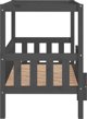 vidaXL vidaXL Legowisko dla psa, szare,95,5 x 73,5 x 90cm,lite drewno sosnowe