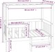 vidaXL vidaXL Legowisko dla psa, szare,95,5 x 73,5 x 90cm,lite drewno sosnowe