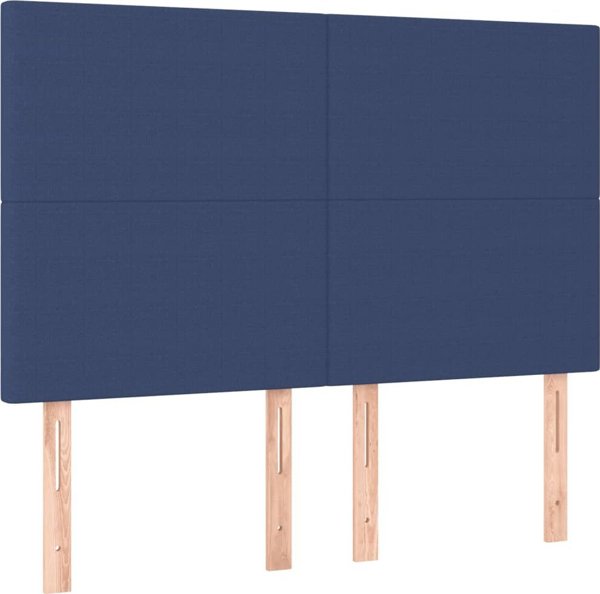 vidaXL Λουτζκο κοντινεντάλε με στρώμα, μπλε, 140x190 εκ, ύφασμα