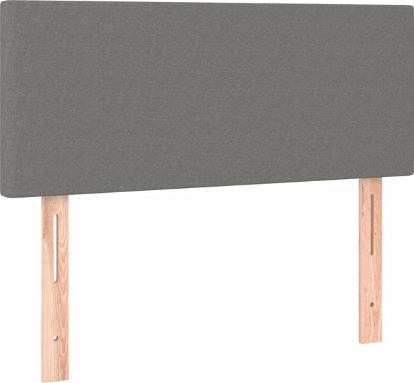 vidaXL Κεφαλάρι κρεβατιού με LED, σκούρο γκρι, 80x5x78/88 cm, ύφασμα