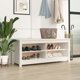 vidaXL Ντουλάπι παπουτσιών, λευκό, 110x38x45,5 εκ., μασίφ πεύκο