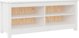 vidaXL Ντουλάπι παπουτσιών, λευκό, 110x38x45,5 εκ., μασίφ πεύκο