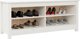 vidaXL Ντουλάπι παπουτσιών, λευκό, 110x38x45,5 εκ., μασίφ πεύκο